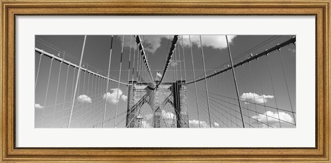 Framed Brooklyn Bridge in Black and White Print
