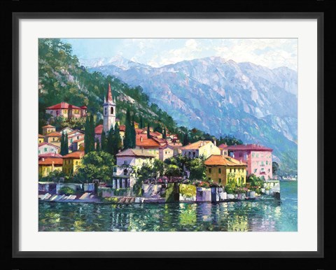 Framed Reflections of Lake Como Print