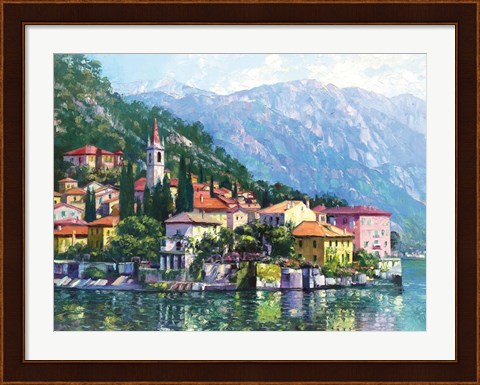 Framed Reflections of Lake Como Print