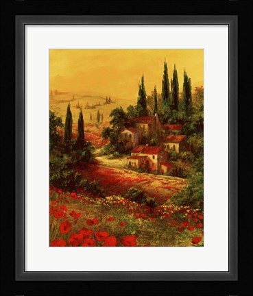 Framed Toscano Valley I Print