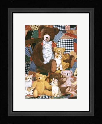 Framed Teddy's And Friends Print