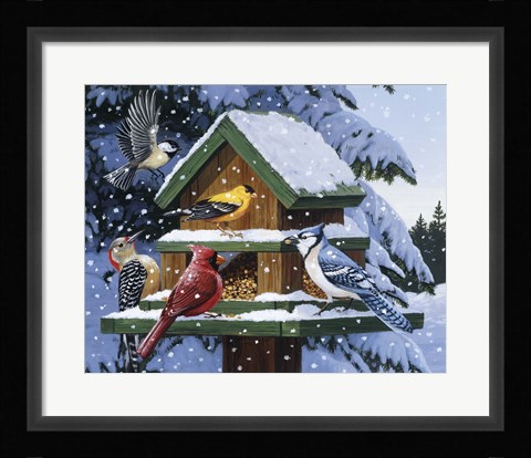 Framed Winter Feast Print