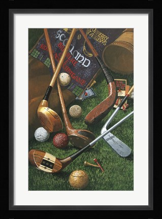 Framed Golf Antiques Print