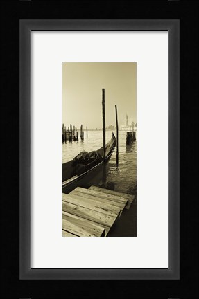 Framed Gondola and San Marco Antique Print