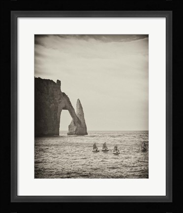 Framed Four Blue Sails Print
