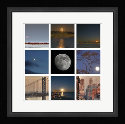 Framed Luna - squares Print