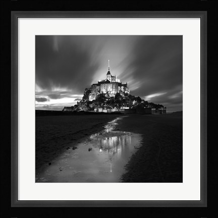 Framed St Michel Reflection Print