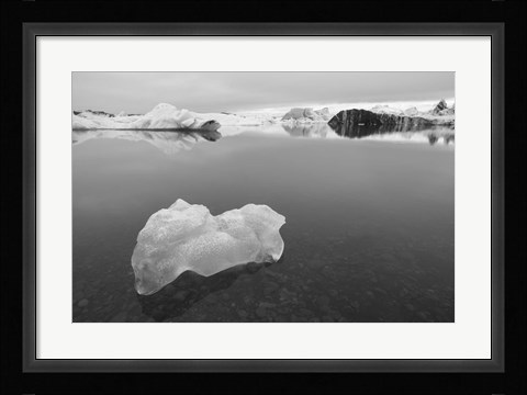 Framed Iceberg 2 B&amp;W Print