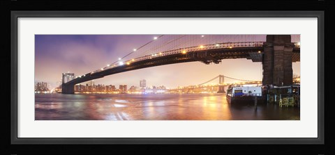 Framed Brooklin Bridge Pano 1 Print