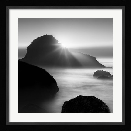 Framed Long sunset at Indian Beach Print