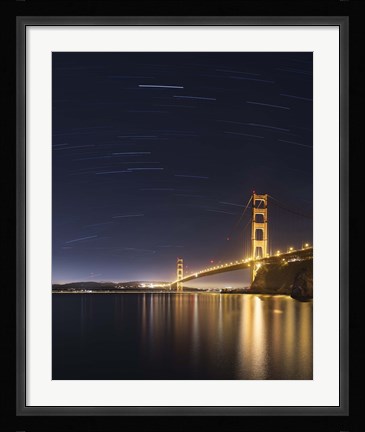 Framed Golden Gate and Stars Print