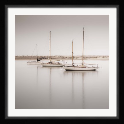 Framed Four Boats Print
