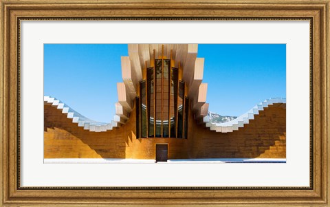 Framed Bodegas Ysios winery building, La Rioja, Spain Print