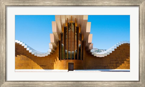 Framed Bodegas Ysios winery building, La Rioja, Spain Print