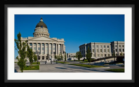 Framed Facade of a Government Building, Utah State Capitol Building, Salt Lake City, Utah Print
