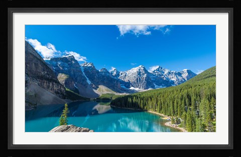 Framed Moraine Lake at Banff National Park in the Canadian Rockies near Lake Louise, Alberta, Canada Print