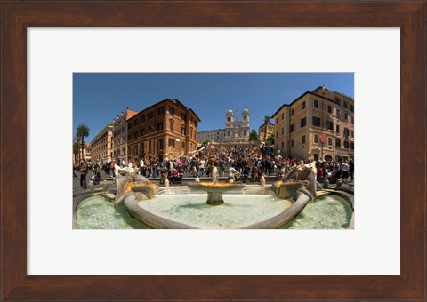 Framed Fontana Della Barcaccia at Piazza Di Spagna, Rome, Lazio, Italy Print