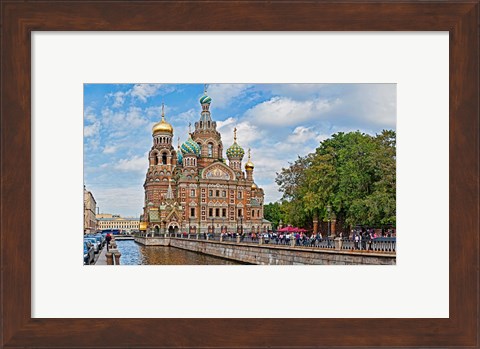 Framed Church in a city, Church Of The Savior On Blood, St. Petersburg, Russia Print