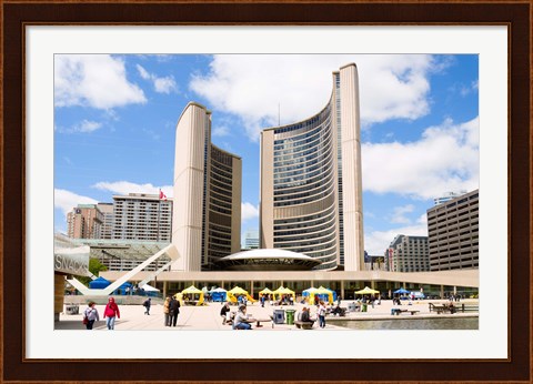Framed Toronto City Hall, Nathan Phillips Square, Toronto, Ontario, Canada Print