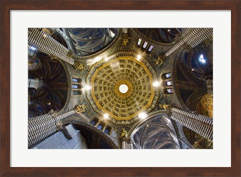 Framed Interiors of Siena Cathedral, Siena, Tuscany, Italy Print