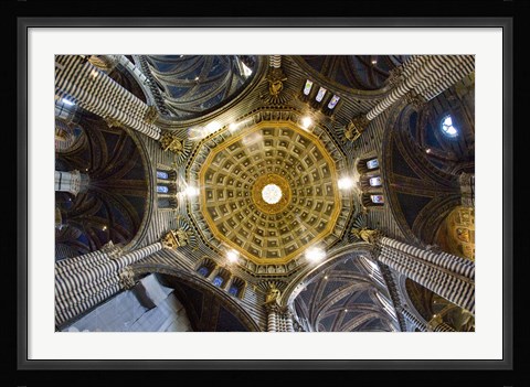 Framed Interiors of Siena Cathedral, Siena, Tuscany, Italy Print