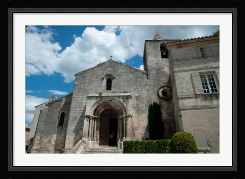 Framed Facade of a church, Eglise Saint-Vincent, Les Baux-De-Provence, Bouches-Du-Rhone, Provence-Alpes-Cote d'Azur, France Print
