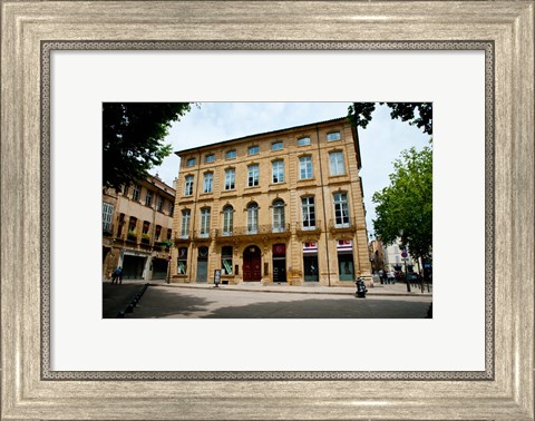 Framed Facade of a building, Place Forbin, Cours Mirabeau, Aix-En-Provence, Bouches-Du-Rhone, Provence-Alpes-Cote d&#39;Azur, France Print