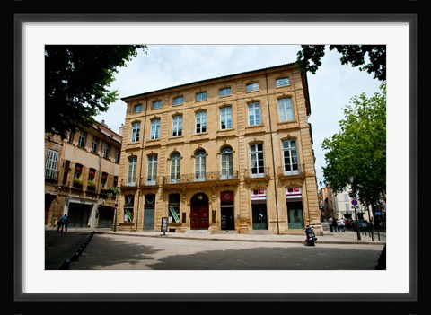Framed Facade of a building, Place Forbin, Cours Mirabeau, Aix-En-Provence, Bouches-Du-Rhone, Provence-Alpes-Cote d'Azur, France Print