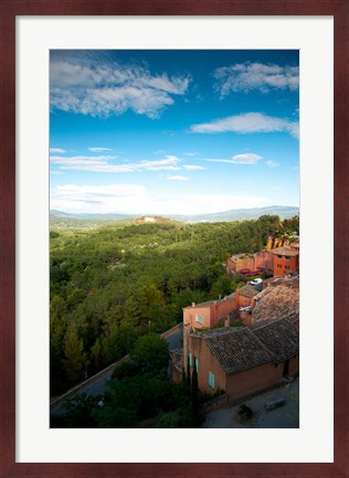 Framed Buildings in a town, Roussillon, Vaucluse, Provence-Alpes-Cote d&#39;Azur, France Print