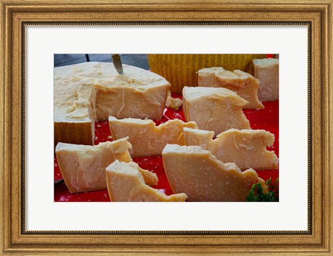Framed Cheese for sale at weekly market, Arles, Bouches-Du-Rhone, Provence-Alpes-Cote d&#39;Azur, France Print