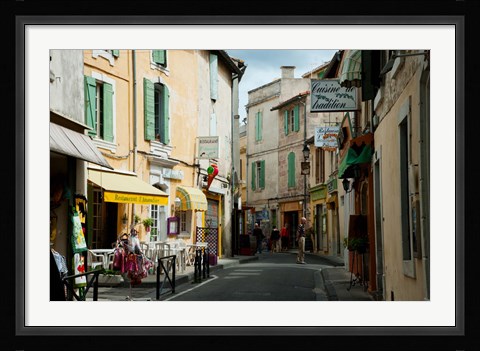 Framed Buildings along a street, Rue Porte de Laure, Arles, Bouches-Du-Rhone, Provence-Alpes-Cote d'Azur, France Print