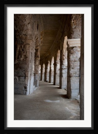 Framed Columns of amphitheater, Arles Amphitheatre, Arles, Bouches-Du-Rhone, Provence-Alpes-Cote d'Azur, France Print