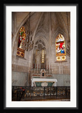 Framed Interiors of the Church Of St. Trophime, Arles, Bouches-Du-Rhone, Provence-Alpes-Cote d'Azur, France Print
