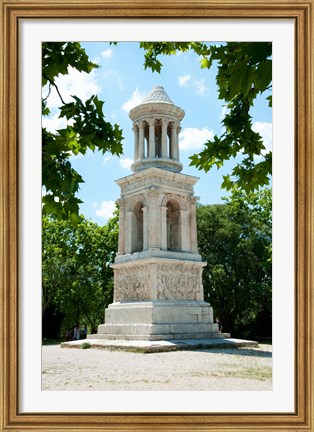 Framed Roman mausoleum at Glanum, St.-Remy-De-Provence, Bouches-Du-Rhone, Provence-Alpes-Cote d&#39;Azur, France Print