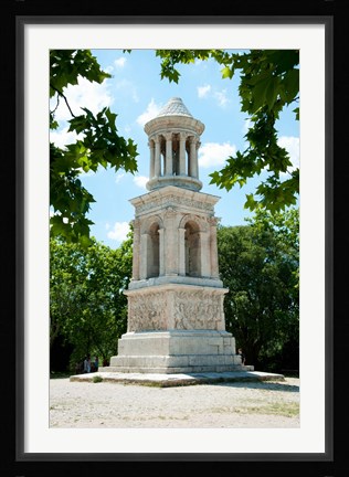 Framed Roman mausoleum at Glanum, St.-Remy-De-Provence, Bouches-Du-Rhone, Provence-Alpes-Cote d'Azur, France Print