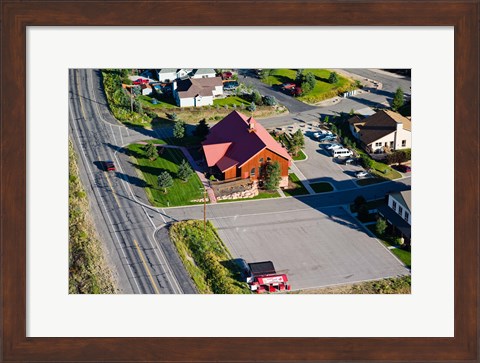 Framed High angle view of buildings in a town, Park City, Utah, USA Print