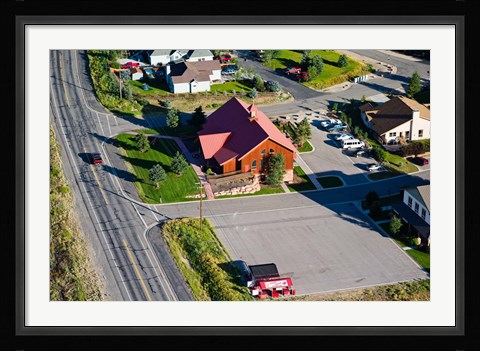 Framed High angle view of buildings in a town, Park City, Utah, USA Print