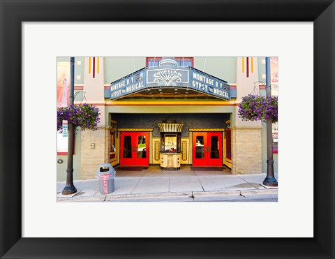 Framed Facade of the Egyptian Theater, Main Street, Park City, Utah, USA Print