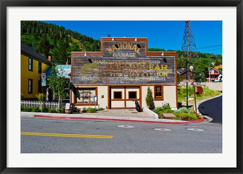 Framed Facade of the High West Distillery Building, Park City, Utah, USA Print