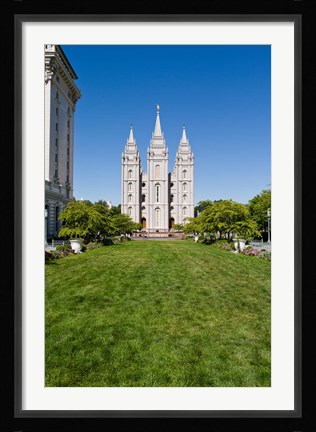 Framed Mormon Temple, Temple Square, Salt Lake City, Utah Print