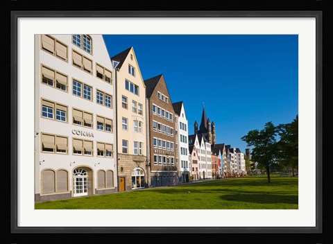 Framed Buildings along Frankenwerft Embankment, Cologne, North Rhine Westphalia, Germany Print