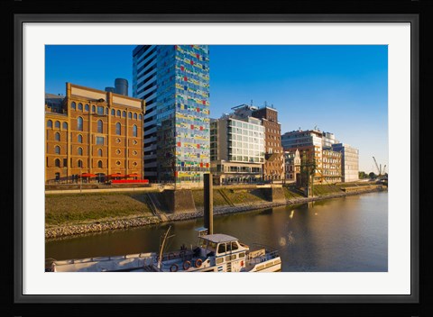 Framed Buildings at the waterfront, Medienhafen, Dusseldorf, North Rhine Westphalia, Germany Print