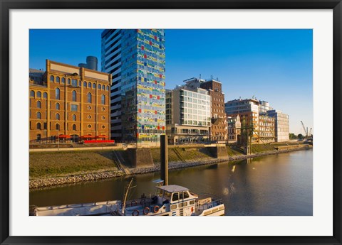 Framed Buildings at the waterfront, Medienhafen, Dusseldorf, North Rhine Westphalia, Germany Print