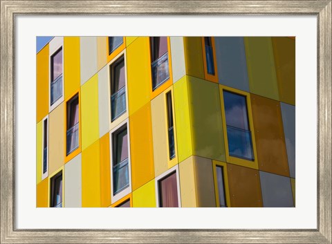 Framed Low angle view of a youth hostel building, Jugendherberge Bremen, Bremen, Germany Print