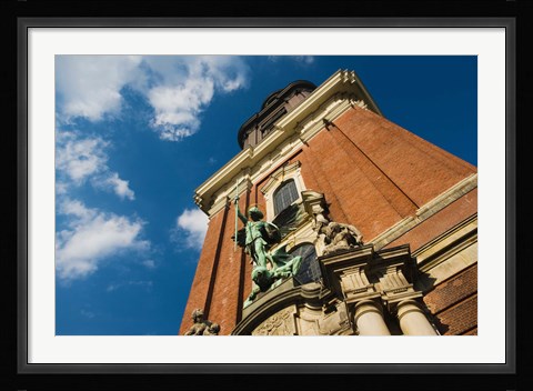 Framed Tower of the St. Michaelis Church, Hamburg, Germany Print
