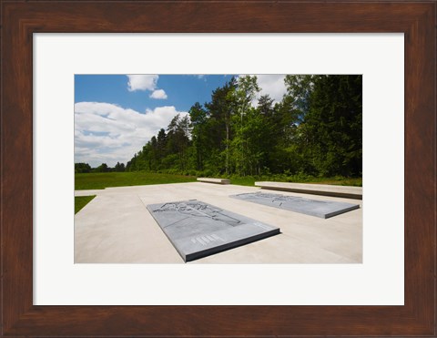 Framed Bergen-Belsen WW2 Concentration Camp, site of destroyed concentration camp, Lower Saxony, Germany Print