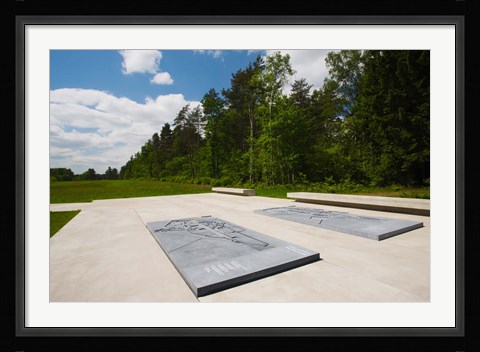 Framed Bergen-Belsen WW2 Concentration Camp, site of destroyed concentration camp, Lower Saxony, Germany Print