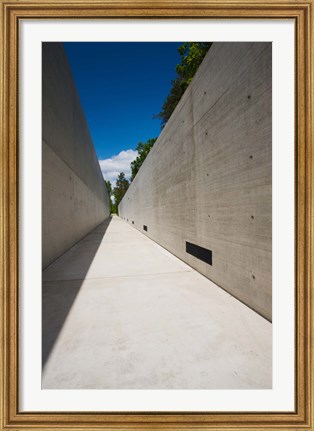 Framed Courtyard to Bergen-Belsen WW2 Concentration Camp Memorial, Lower Saxony, Germany Print
