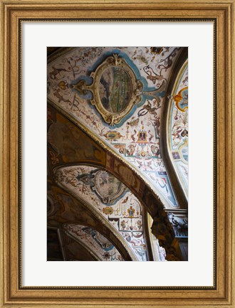 Framed Vaulted ceiling of the Antiquarium, Residenz, Munich, Bavaria, Germany Print
