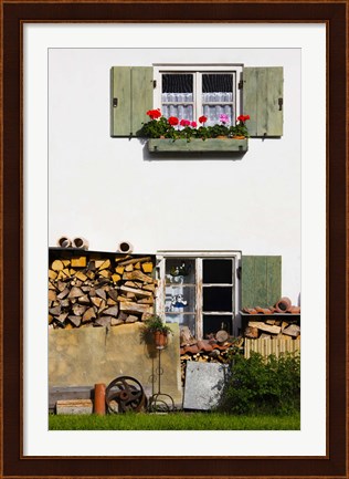 Framed Farmhouse, Lenggries, Bavaria, Germany Print